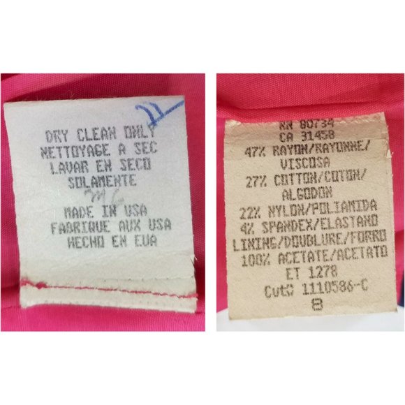 BCBG MaxAzria Womens 2-Piece Top & Pants Suit Set Navy Pink - Picture 11 of 14